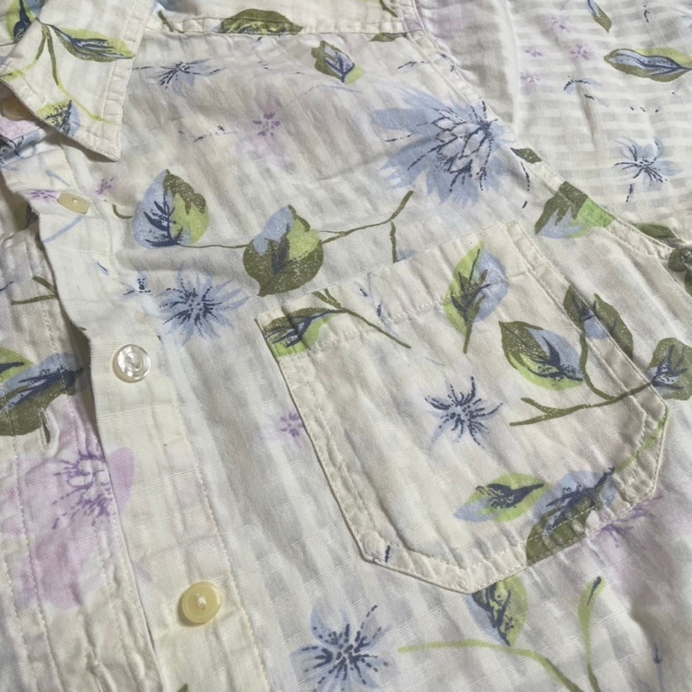 Cabin‎ Creek Women's Floral Print Short Sleeve Button Down Shirt Medium - Picture 2 of 3